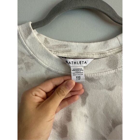 Athleta Boaster Luxe Printed Sweatshirt in Chakra Floral Bluff Grey Size XXS - Picture 5 of 9